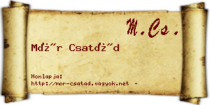 Mór Csatád névjegykártya